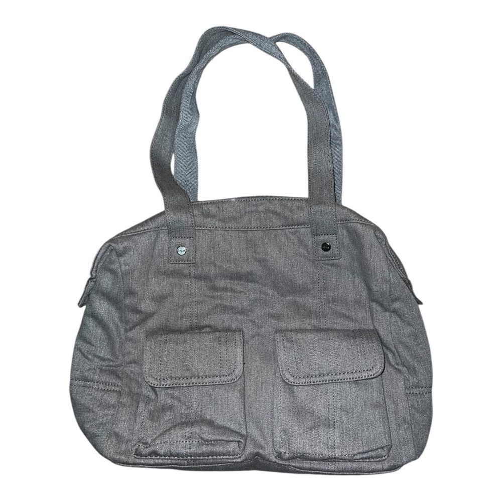 Thirty-One Solid Gray Diaper Bag Unisex Shoulder Bag EUC